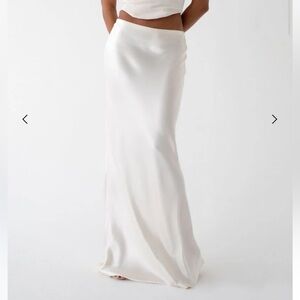 Rumored Ivory Maxi Skirt